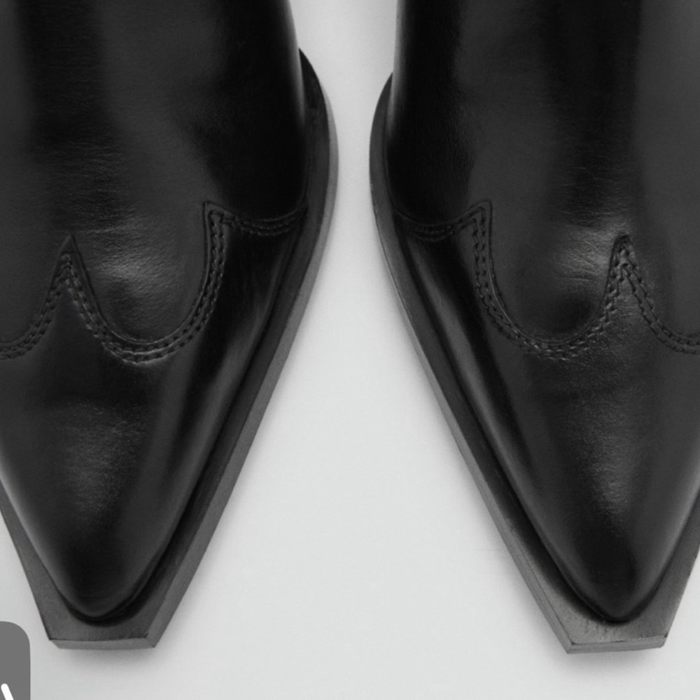 Mango Black Leather Boots - Picture 5 of 13